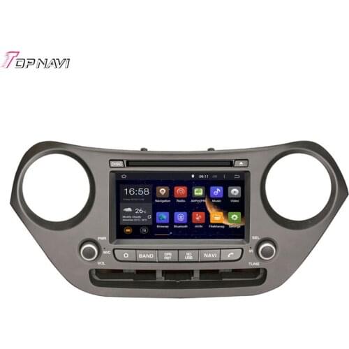 Topnavi 7'' Octa Core 4GB RAM Android 6.0 Car Radio Stereo GPS for HYUNDAI I10 2013- Audio DVD Player