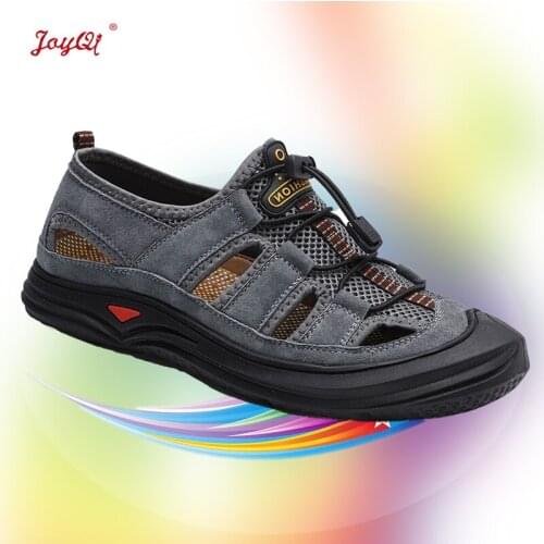 Summer baotou hollow men shoes men sandals loose and tight comfortable and casual plus size 39-46 JOY-584