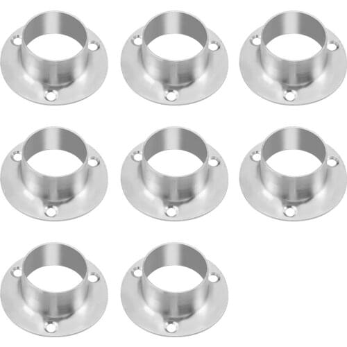 Uxcell 8pcs Wardrobe Pipe Bracket 32.5mm Dia Wall Mounted Rail Rod Support Socket to wardrobe closet balcony bathroom etc