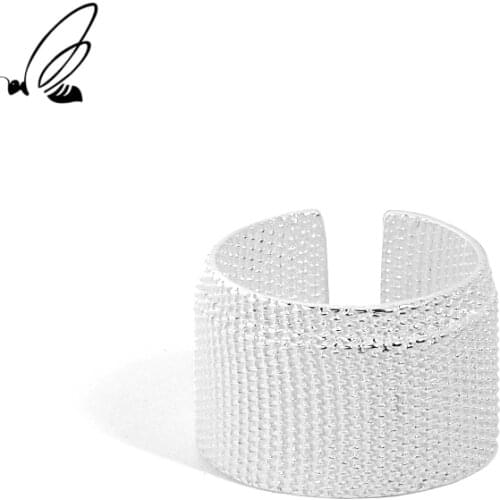 SSTEEL 925 Sterling Silver Bandage Design Texture Ring Gift For Womens Trendy Designer Gothic 2021 Trend Accesories Jewellery