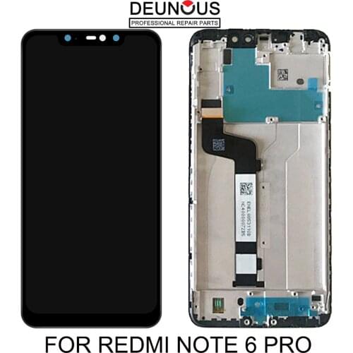 100% New for Xiaomi Redmi Note 6 Pro LCD Display with Frame Touch Screen Digitizer LCD Redmi Note6 Pro Assembly Repair Parts