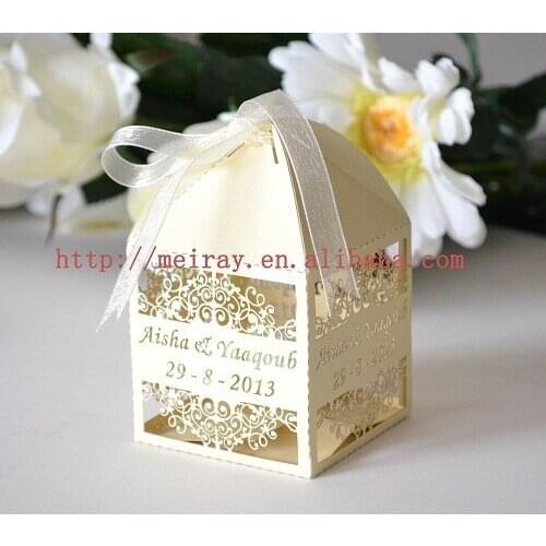 Gold&white wedding/ graduation party favors,Arabic candy box UAE national day decoration