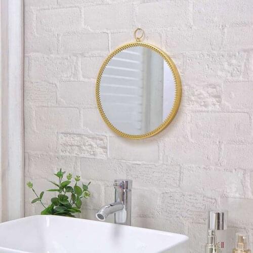 27cm Round Iron Frame Dressing Mirror Living Room Ornaments