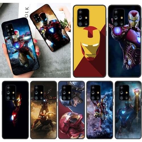 Marvel Iron Man For Samsung A72 A52 A02 A32 A12 A42 A51 A91 A81 A71 A41 A31 A21 A01 S Black Phone Case