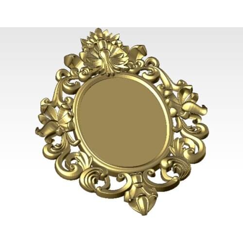 Digital file mirror frame 3d model relief for cnc carving engraving in STL file format artcam aspire