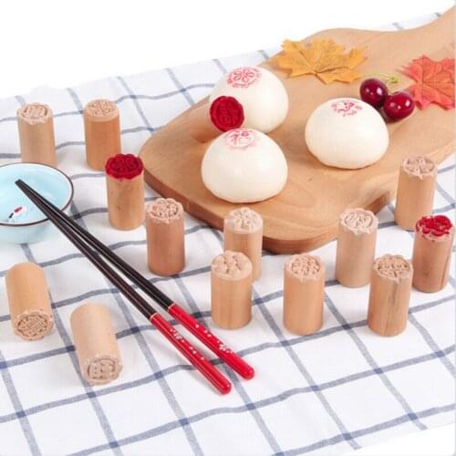 Flower Shaped Cake Cookie Moulds Manual Square Wood Dessert Seal Stamp DIY Pastry Traditional Chinese Moon Cake Mold Bakeware