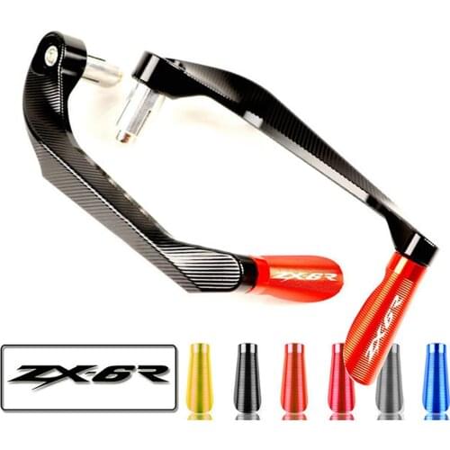 For Kawasaki ZX6R Ninja 2001-2019 Lever Guards Real CNC Aluminum Alloy Hand Guard Motorcycle Brake Protector Rope Handlebar