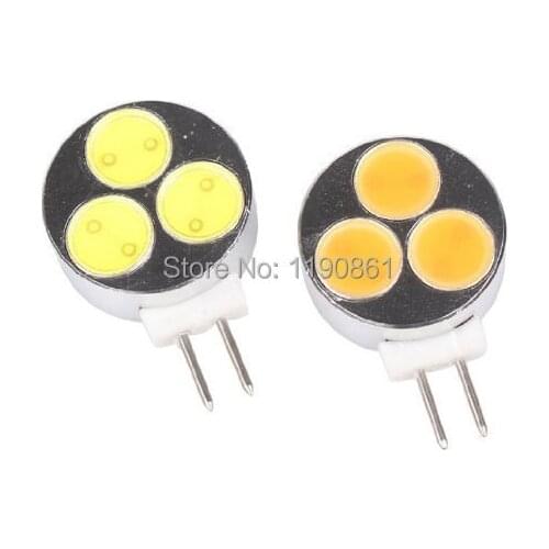 G4 3W COB LED Cabinet Marine Boat Light Bulb DC 12V led lamp Pure White warm white DHL Free shipping