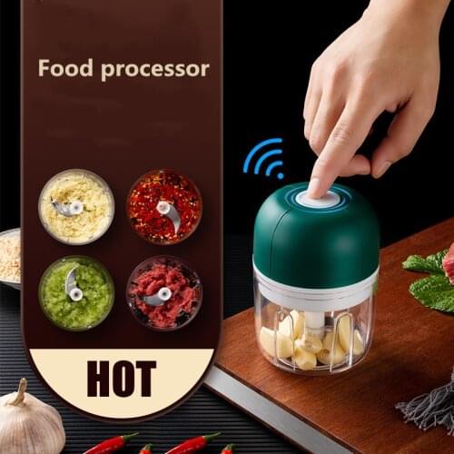 DTVANE Multifunctional Garlic Chili Food Processor for Kitchen Garnish Machine 250ml Vegetable Cooking Machine USB Recharge