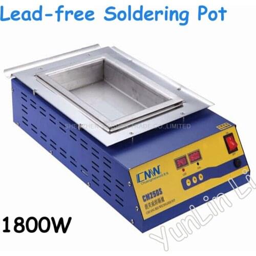 220V 110V 1800W Solder Pot Tin Melting Furnace Thermoregulation Soldering Desoldering Bath CM-250S