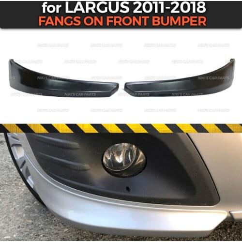 Fangs on front bumper for Lada Largus 2011-2018 ABS plastic body kit 1 set - 2 pcs molding decoration car styling tuning