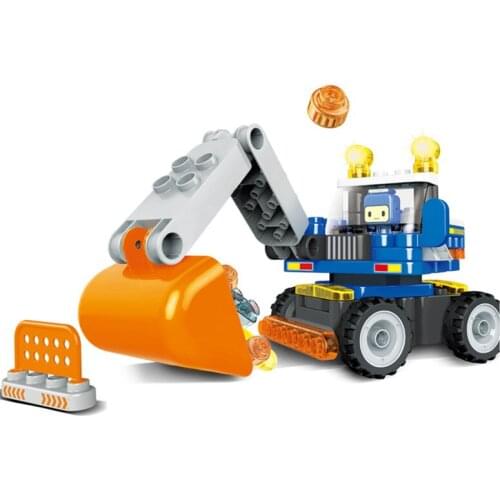 90Pcs Big Size City Engineering Excavator Multiple Shapes Building Blocks Sets DIY Construction Truck Car Bricks Children Toys