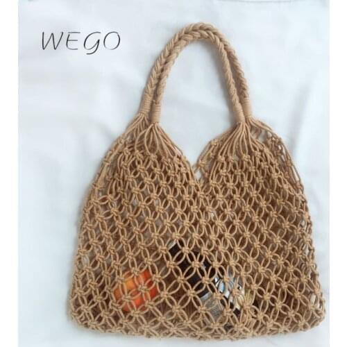 Round Straw Beach Bag Vintage Handmade Woven Shoulder Bag Raffia circle Rattan bags Bohemian Summer Vacation Casual Bags