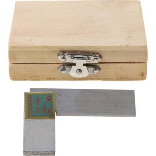 Angle Ruler Gauge 63x40mm 90 degree Grade 1 Stainless Steel Ruler Gauge Measurer U4LB