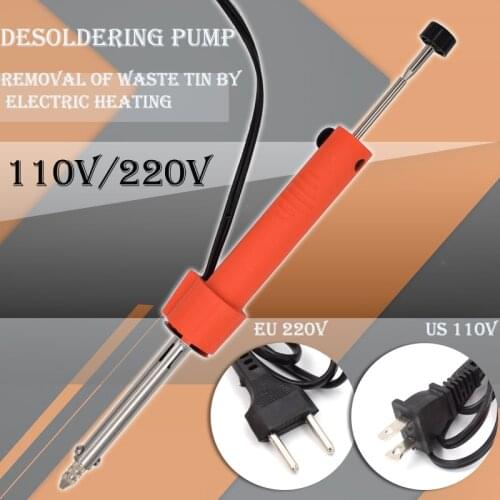 New arrive 220V/110V 30W Electric solder iron Vacuum Solder Sucker Welding Desoldering Pump Iron Gun Color Random EU/US PLUG