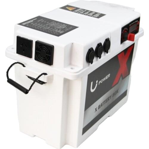 NEW Portable RV Battery Box with Voltage Meter & 12V Power