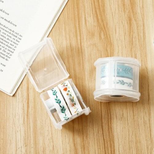 Simple Washi Tape Cutter Office Supplies Transparent Tape Holder DIY tape Peripheral Tool Kawaii