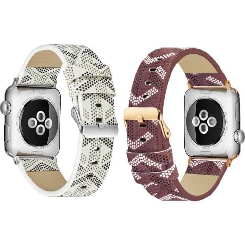 Genuine Leather for Apple Watch Slim Leopard Bands 38 40mm 42 44mm for iWatch SE Womens Strap Classic Wristband Series 6 5 4 3 2