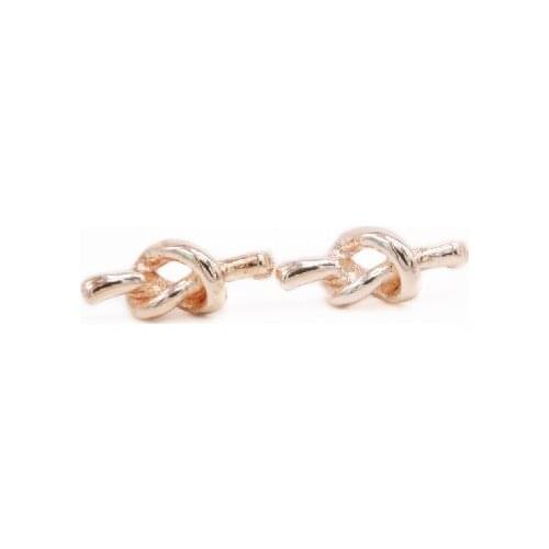 New Simple Knot Style Ear Nails Round Pattern Earrings Zinc alloy Material Three Color Optional