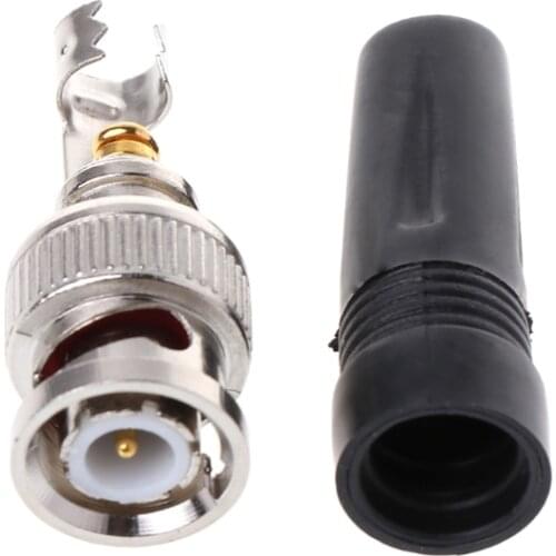 BNC Male Plug Quick Fit No Solder Zinc Alloy BNC Male Connector For Repair