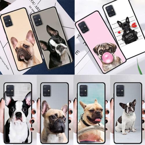French Bulldog Dog Silicone Case For Samsung Galaxy A51 A71 A50 A21s A70 A10 A20e A30 A40 A31 A41 A11 A12 A02s Back Cover Coque