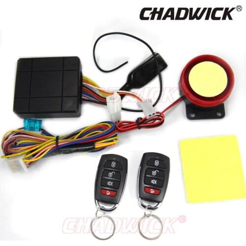 12V Motorcycle Bike Anti-theft Security Alarm System Remote Control Engine starter Keyless Entry Start CHADWICK 8101 flash light