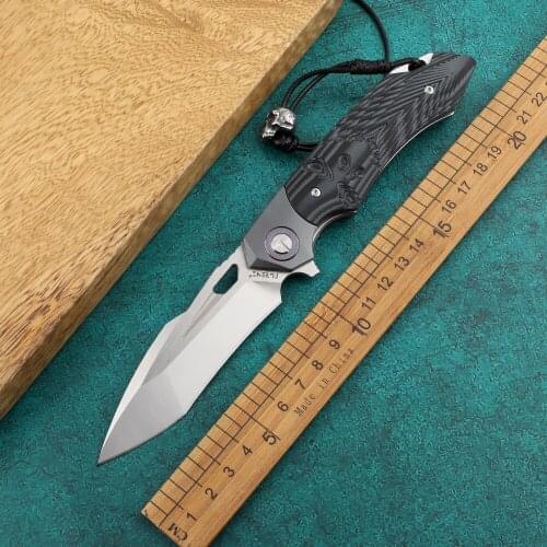 Skeleton King, Titanium +G10 handle, folding knife, pocket, wilderness survival, camping, Chefs Knife, Outdoor rescue, fishing