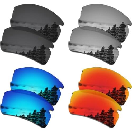 SmartVLT 4 Pairs Polarized Sunglasses Replacement Lenses for Oakley Flak 2.0 OO9295 - 4 Colors