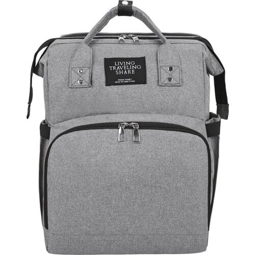 2021 New Portable Folding Crib Diaper Bag for Mom Multi-Function Large Capacity Baby Backpack Diaper Bag Stroller Organizer Bags