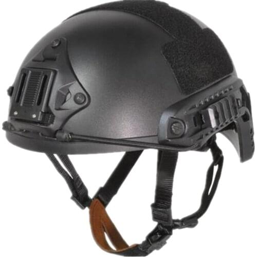 Tactical fast ballistic helmet sports Base Jump fast cycling Helmet ABS material black DE FG size M L