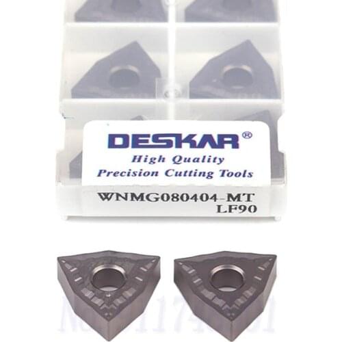 10pcs WNMG080404-MT LF90 WNMG080408-MT LF90 CNC Lathe Turning Tools Cermet Blades CarbideTurning Inserts , For Steel Processing