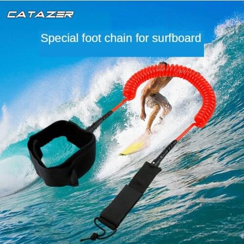 Outdoor Wakeboard Surfing Foot Rope High Resilience Inflatable Ring Surfing Safety Rope Surfboard Coil Binding Foot Rope