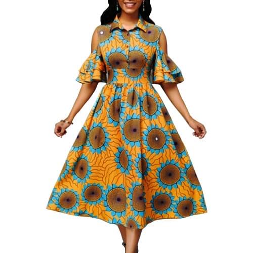 Africa Style Floral Print Woman Dress 2021 Summer Vintage Sexy Off Shoulder Long Party Dress Casual Slim Office Ball Gown Dresse