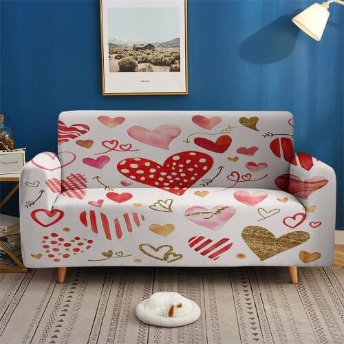 1/2/3/4-seater Slipcovers 3D Print Love Sexy Style Sofa Cover Custom Elastic Couch Furniture Decor Sofa Set Living Room Bedroom