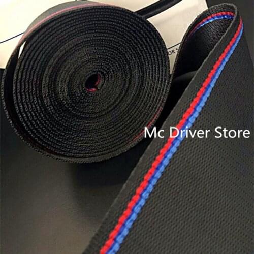 100 Meters Roll Seat Belt Webbing Strap Thicken Car Seat Stroller Safety Belt Harness Backpack Belt Straps Fashion Color Ribbon