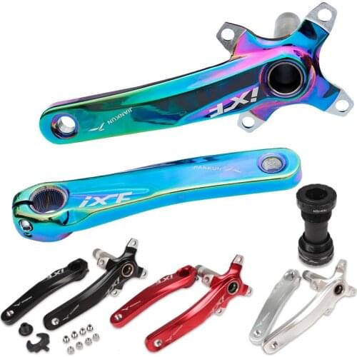 104BCD Bicycle Crankset Aluminum Hollow Crank with Axis Lightweight Bike 170mm Crankset MTB Accessories