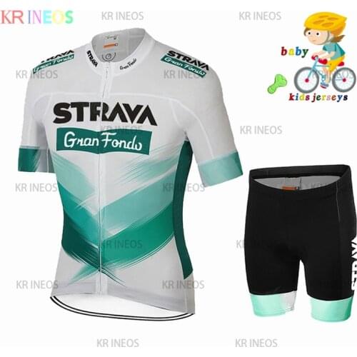 2021 Boys and Girls STRAVA Cycling Jersey Summer Short-sleeved Suit Mountain Bike Cycling Shirt Cycling Jersey Ropa De Ciclismo