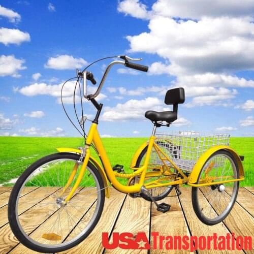 24 Inch Adult Tricycle Trike 3 Wheel Bike 6-Speed Shimano Gears, Scout Trike