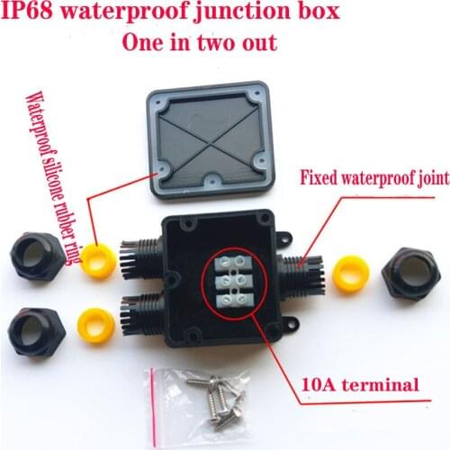 3-Way 24A 450V Outdoor Waterproof IP68 Cable Connector Junction Box Electric Enclosure Case Suitable for Cable Dia 4-9mm