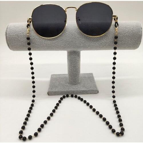 Fashion Eyeglasses Strap Chain Imitation Pearl Black White Bead Mask Sunglasses Holder Glasses Eyewear Lanyards for Women Chain
