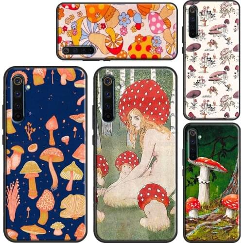 Mushroom Aesthetic Case For Realme GT Neo Q3 6 7 8 Pro C15 C11 C3 C21 Back Cover For OnePlus 9 Pro 8 7T 8T 9R