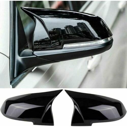 1 Pair Mirror Rearview Mirror Cover Cap Black For BMW Series 1 2 3 4 X M 220i 328i 420i F20 F21 F22 F23 F30 F32 F33 F36