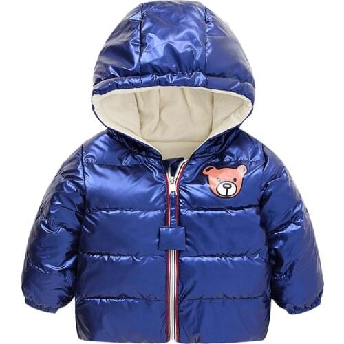 Childrens cotton padded coat new born baby winter thick coat cotton jacket waterproof fabric bread clothing