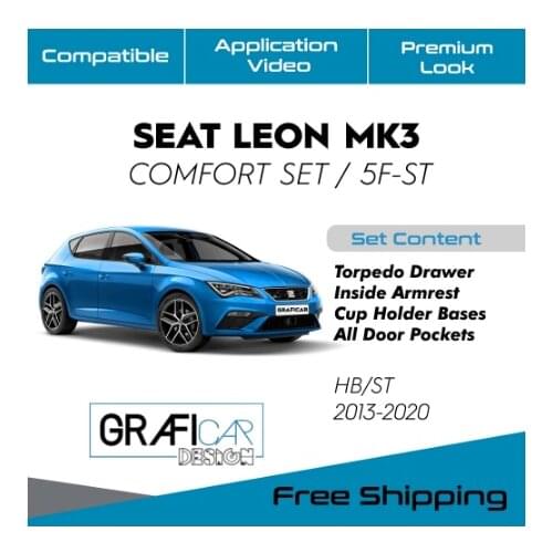Seat Leon Mk4 Inner Comfort SET 2013 - 2021 SEAT LEON MK3/5F/ST TRIM PLATED COMFORT SET FABRIC AND INSULATION