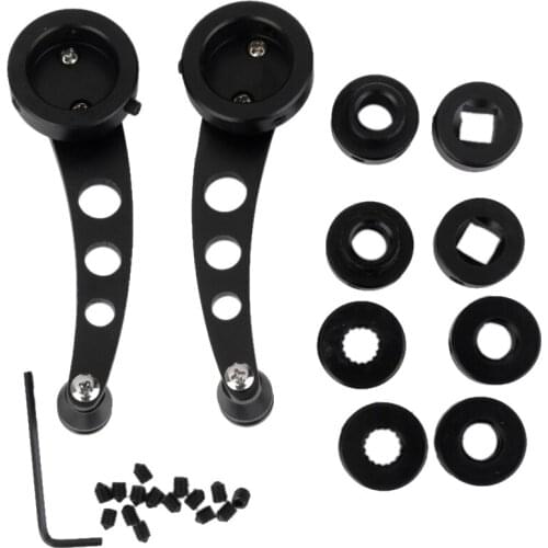 Universal Aluminum Car Window Door Crank Handle Winders Kit Left Right Black