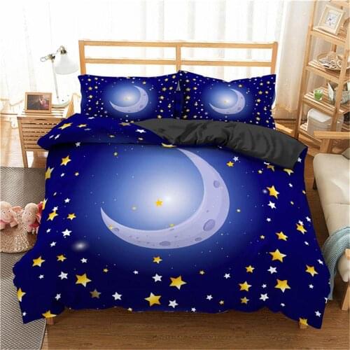 3D Planet Bedding Set Duvet Cover and Pillowcases EU / AU /US /UK Size Full Size Bed Frame Bedding Set Queen King Size