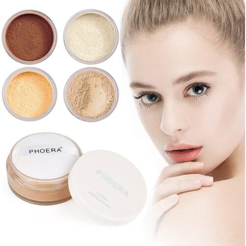 PHOERA 4 Color Matte Make Up Powder Oil Control maquiagem Concealer Contour Powder Makeup Loose Setting Powder TSLM1