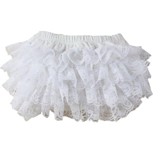 Cute White Color Baby Lace Bloomers Little Girls Ruffles Shorts With 3 Sizes Infant Cotton Underwear Toddle Pants Diaper Covers