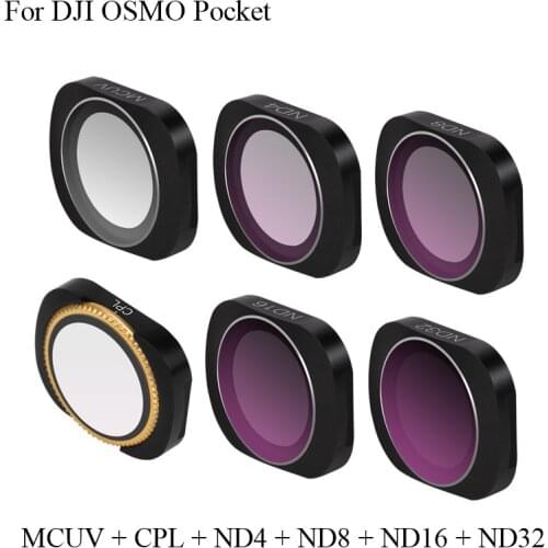 Aluminum Alloy Magnetic Adsorption MCUV CPL ND 8 4 16 32 64 Lens Filter Set For DJI OSMO Pocket 2 Camera Stabilizer