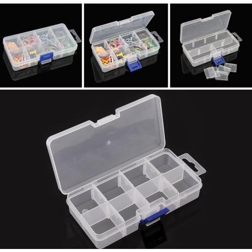 Small 8 Grid PP Removable Multipurpose Transparent Organizer Container Storage Box Fit for Household Daily/Cosmetic/Jewelry